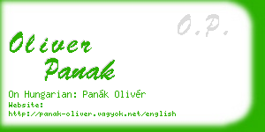 oliver panak business card